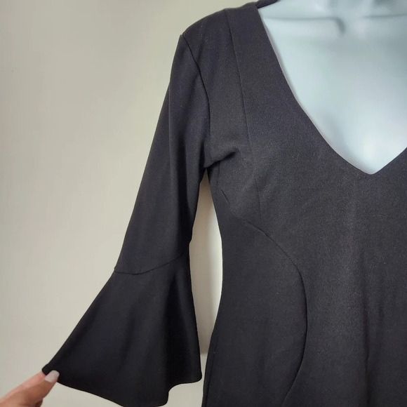 Amanda Uprichard | Fresno Bell Sleeve Mini Shift Dress - Size S - Picture 5 of 12